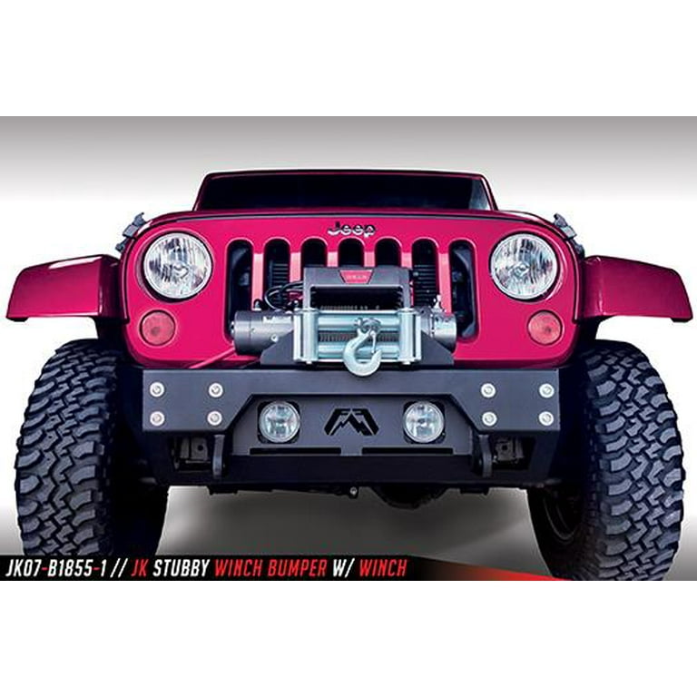 0718 WRANGLER JK FMJ STUBBY WINCH BUMPER MATTE BLACK