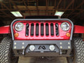 0718 WRANGLER JK FMJ STUBBY WINCH BUMPER WITH GRILL GUARD MATTE BLACK