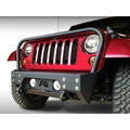 0718 WRANGLER JK FMJ STUBBY WINCH BUMPER WITH GRILL GUARD MATTE BLACK