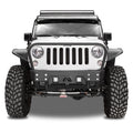 0718 WRANGLER JK FMJ STUBBY WINCH BUMPER WITH GRILL GUARD MATTE BLACK