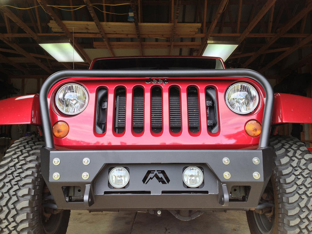0718 WRANGLER JK FMJ STUBBY WINCH BUMPER WITH GRILL GUARD