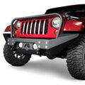 0718 WRANGLER JK FMJ FULL WIDTH WINCH BUMPER WITH GRILL GUARD MATTE BLACK