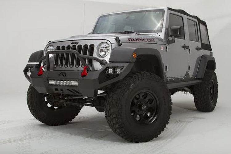 0718 WRANGLER JK VENGEANCE FRONT BUMPER W/ PRERUNNER GUARD BARE STEEL