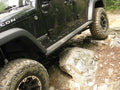 0718 JEEP JK UNLIMITED ROCK SLIDERS BARE STEEL