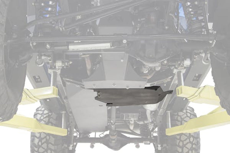 0718 JEEP JK UNLIMITED TRANSFER CASE SKIDPLATE BARE STEEL