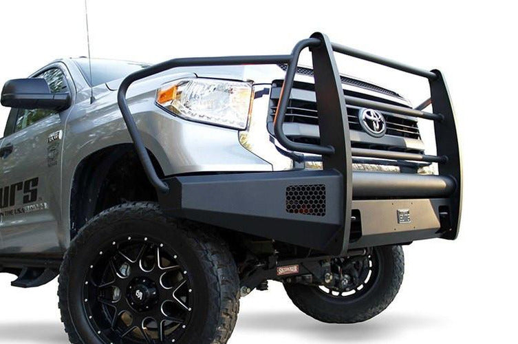 1421 TUNDRA BS ELITE FULL GRILL GUARD W/ TOW HOOKS MATTE BLACK