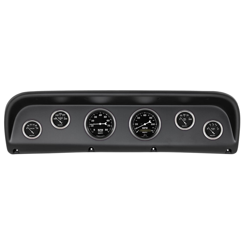 DIRECT FIT DASH KIT FORD TRUCK 67-72 TACH MPH FUEL OILP WTMP VOLT OLD TYME BLACK