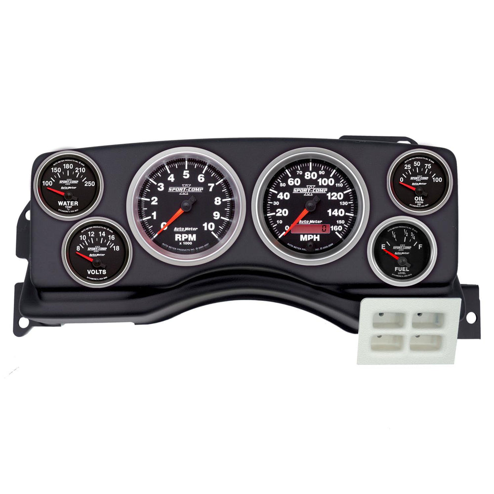 DIRECT FIT DASH KIT (3 3 8in X2 2 1 16in X4) FORD MUSTANG 87-89 SPORT-COMP II