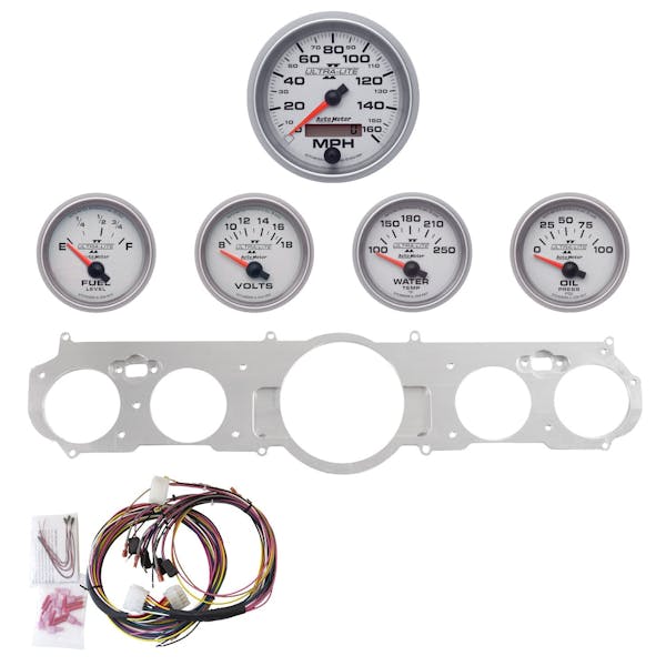 6566 MUSTANG DIRECT FIT DASH KIT MPH/FUEL/OIL P/ WTMP/BAT ULTRALITE II
