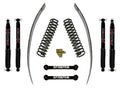 Jeep Cherokee Standard Lift Kit 3 Inch Lift 84-01 Cherokee Includes Front Coil Springs Rear Add-A-Leafs Front Lower Links Track Bar Relocation Bracket Skyjacker