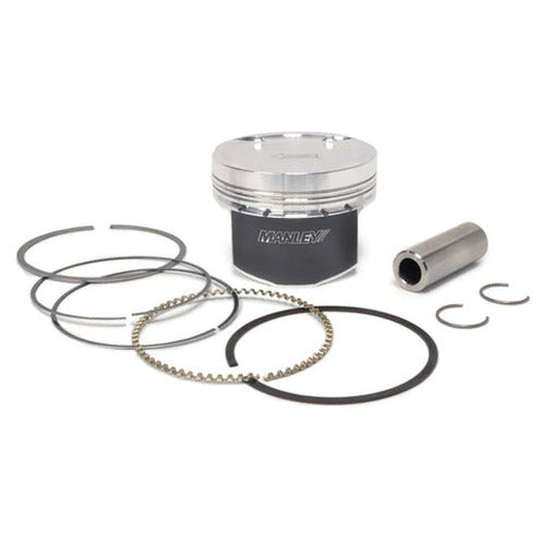 Manley Nissan GT-R 3.8L VR38DETT 99.5mm Bore 9.9:1 CR -2cc Dish Platinum Series Piston Set w/ Rings