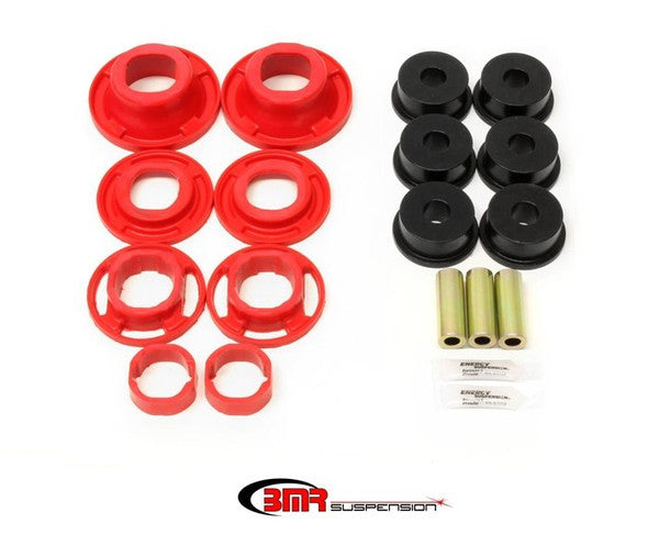 BMR 10-11 5th Gen Camaro Street Version Rear Cradle Bushing Kit (BK001 BK016) - Black/Red