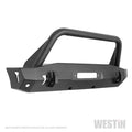 ~(81 lbs. 52X24X12)~ WJ2 Stubby Front Bumper w/Bull Bar Textured Black Wrangler JK 2007-2018