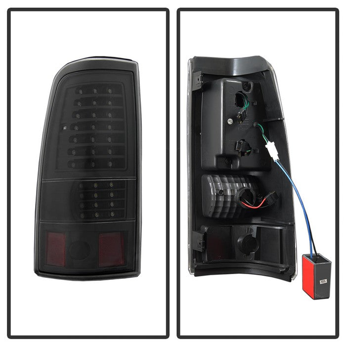 xTune 99-02 Chevy Silverado 1500/2500 (w/o Stepside) LED Tail Lights - Blk (ALT-JH-CSIL99-LED-BK)