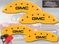 Set Of 4 Caliper Covers Engraved Front And Rear GMC Yellow Finish Black Characters 2007-2014 GMC Sierra MGP Caliper Covers