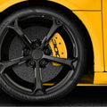 Set Of 4 Caliper Covers Engraved Front And Rear 300 2017 Yellow Finish Black Characters 2011-2023 Chrysler 300 18 inches