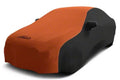 CVC SATIN STRTCH 2TONE BLK/ORANGE