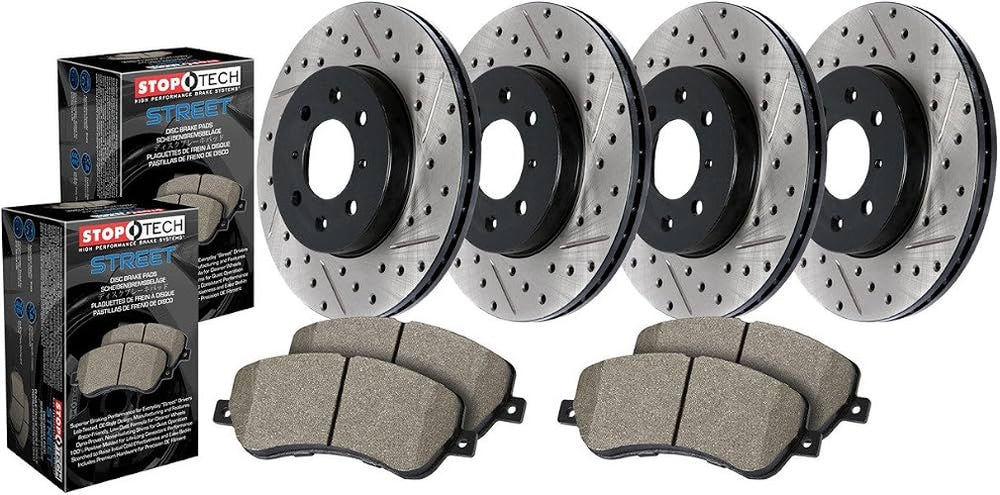 Street Axle Pack, Drilled & Slotted, 4 Wheel