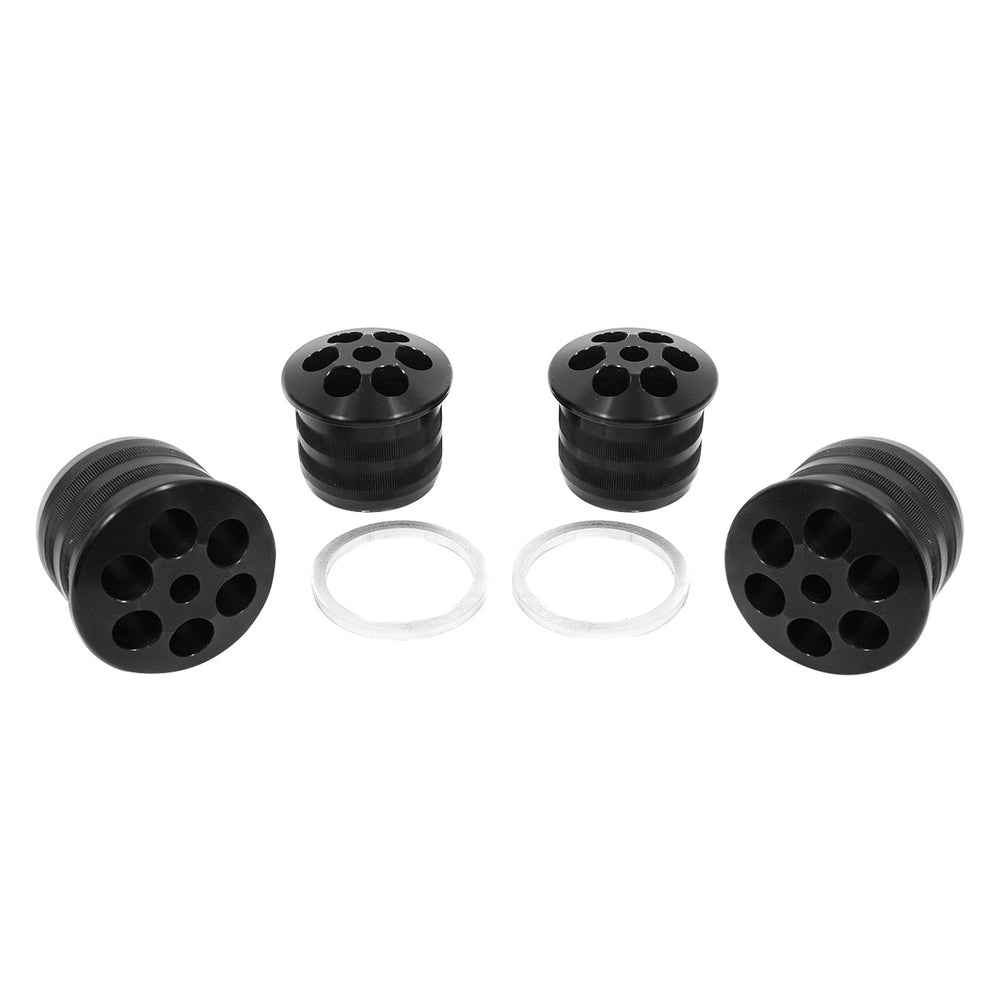 BMR 08-18 Dodge Challenger Aluminum Rear Cradle Bushings Kit - Black Anodized
