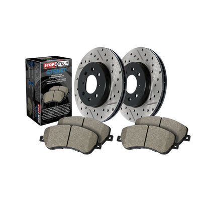 Street Axle Pack Drilled & Slotted, Front