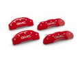 Set Of 4 Caliper Covers Engraved Front And Rear GMC Red Finish Silver Characters 2024-2024 GMC Yukon MGP Caliper Covers