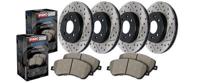 Street Axle Pack, Drilled & Slotted, 4 Wheel
