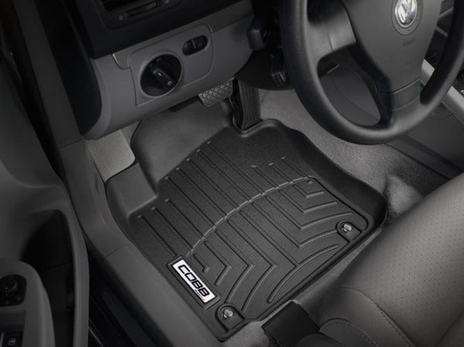 COBB 10-14 Vokswagen GTI (Oval Floor Retention AT Only) Front FloorLiner by WeatherTech - Black