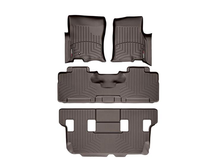 WeatherTech 2007-2014 Ford Expedition Front Rear and Rear FloorLiner - Cocoa