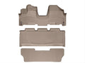 WeatherTech 05-10 Honda Odyssey Front/Rear/and Rear Floorliners - Over The Hump - Tan
