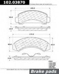 Centric C-TEK Semi-Metallic Brake Pads w/Shims - Front