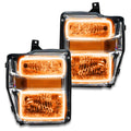 Oracle 08-10 Ford F250/350 Pre-Assembled Halo Headlights- Chrome Housing - w/o Cntrl