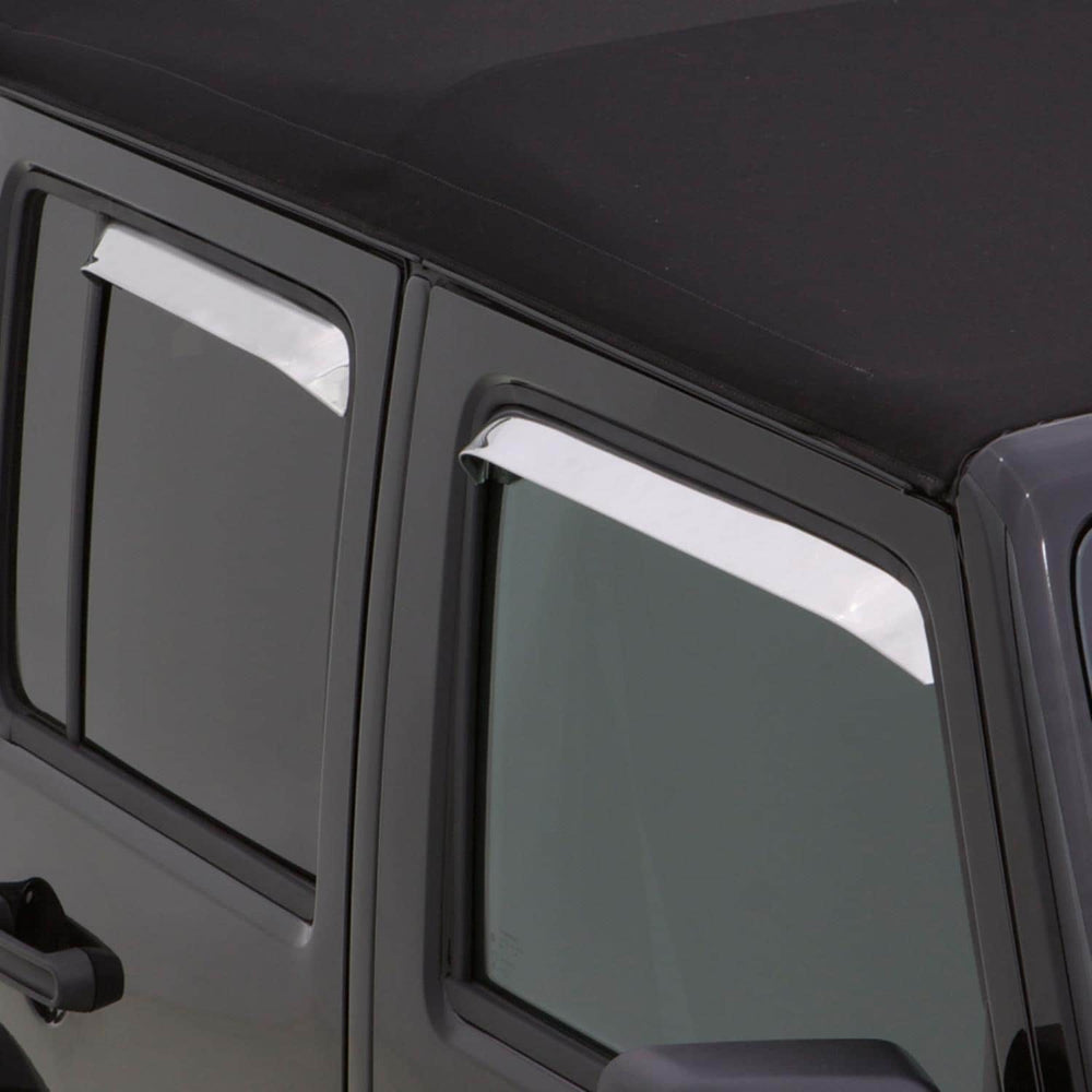 0717 WRANGLER VENTSHADE 4PC STAINLESS CHROME
