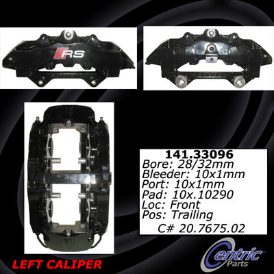 Centric 07-08 Audi RS4 / 13-16 Audi RS5 / 03-04 Audi RS6 Semi-Loaded Caliper