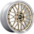 BBS LM 18x10 5x130 ET65 CB 71.6 Gold Center / Diamond Cut Lip Wheel
