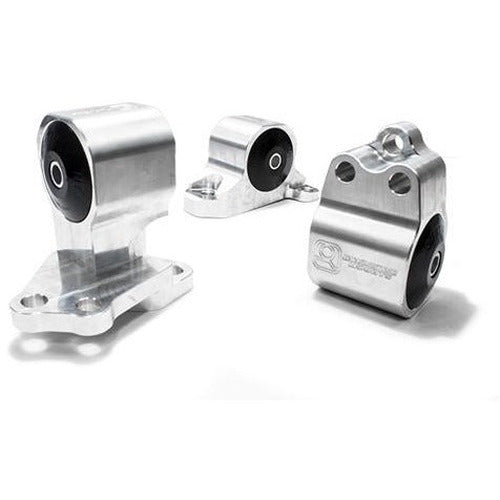 Innovative 92-95 Civic B/D Series Silver Aluminum Mounts Solid Bushings (Auto to Manual 3 Bolt)