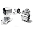 Innovative 92-95 Civic B/D Series Silver Aluminum Mounts Solid Bushings (Auto to Manual 3 Bolt)