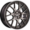 BBS CH-RII 22x11.5 5x120 ET34 Satin Platinum Center Black Lip SS Rim Protector Wheel - 82mm PFS Req.