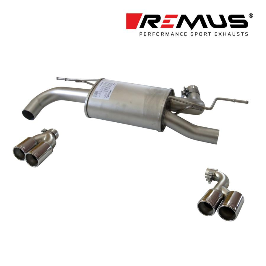 Remus 2012 BMW 3 Series F30 Sedan / F31 Touring Axle Back Exhaust w/Chrome Tail Pipe Set
