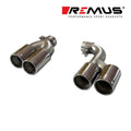 Remus 2012 BMW 3 Series F30 Sedan / F31 Touring Axle Back Exhaust w/Chrome Tail Pipe Set