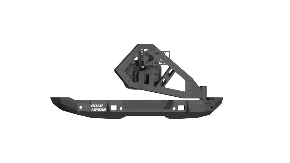 Road Armor 18-20 Jeep Wrangler JL Stealth Rear Bumper Full Width w/Tire Carrier Hole - Tex Blk