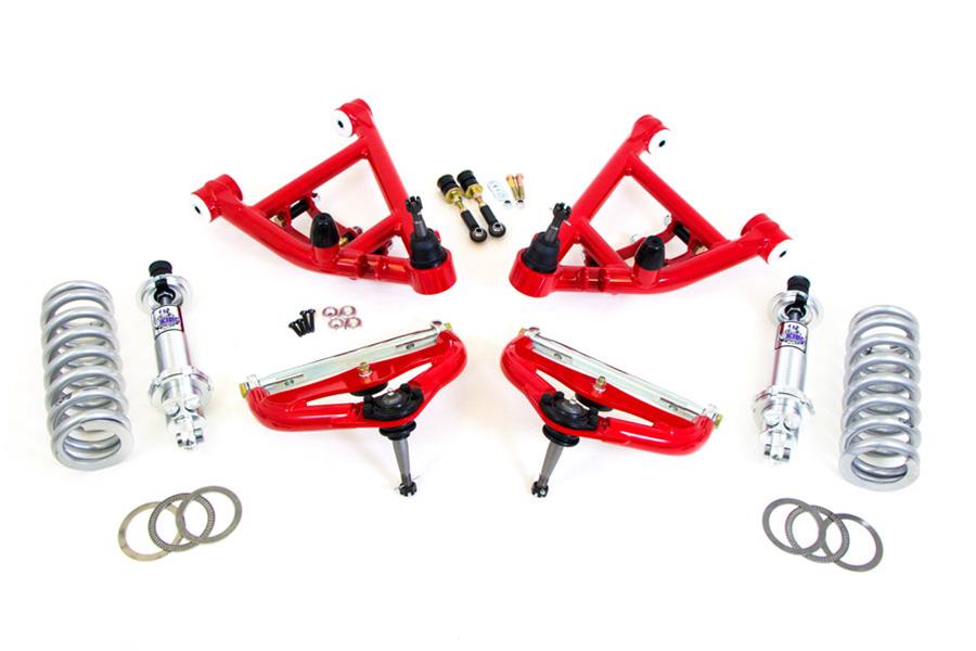 UMI Performance 78-88 GM G-Body 82-03 S10/S15 Competition Front End Kit 850lb Drop Spindle - Red