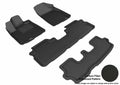 3D MAXpider 2008-2013 Toyota Highlander Hybrid Kagu 1st & 2nd & 3rd Row Floormats - Black