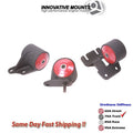 Innovative 90-93 Integra B-Series Black Steel Mounts 75A Bushings (Auto Trans)