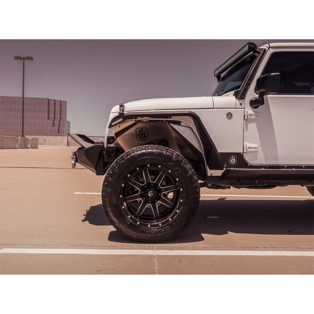 Road Armor 07-18 Jeep Wrangler JK Stealth Front Fender Liner Body Armor - Raw