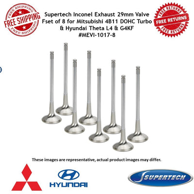 Supertech Mitsubishi 4B11 2.0L Turbo DOHC Inconel Exhaust Valve - Set of 8