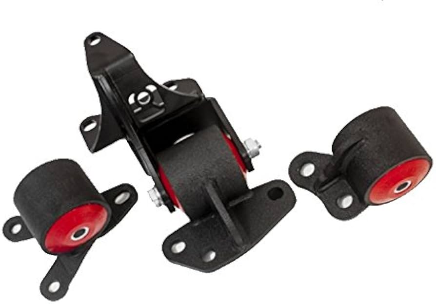 Innovative 96-00 Civic D-Series Black Steel Mounts 60A Bushings (CVT to Manual)