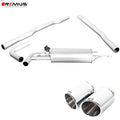 Remus Stainless Steel 102mm Angled Rolled Edge Chrome w/Adj Clamp Tail Pipe Set (Pair)