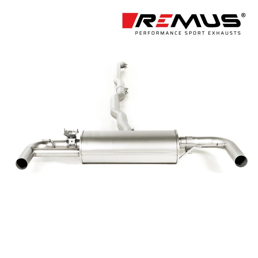 Remus Stainless Steel 102mm Angled Rolled Edge Chrome w/Adj Clamp Tail Pipe Set (Pair)