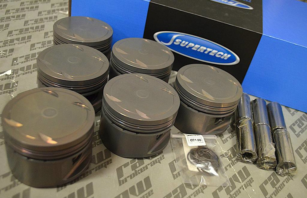 Supertech Nissan RB20 2.0L 78.5mm Bore +1.3cc Dome 8.5:1 CR Pistons - Set of 6 (Excl Rings)