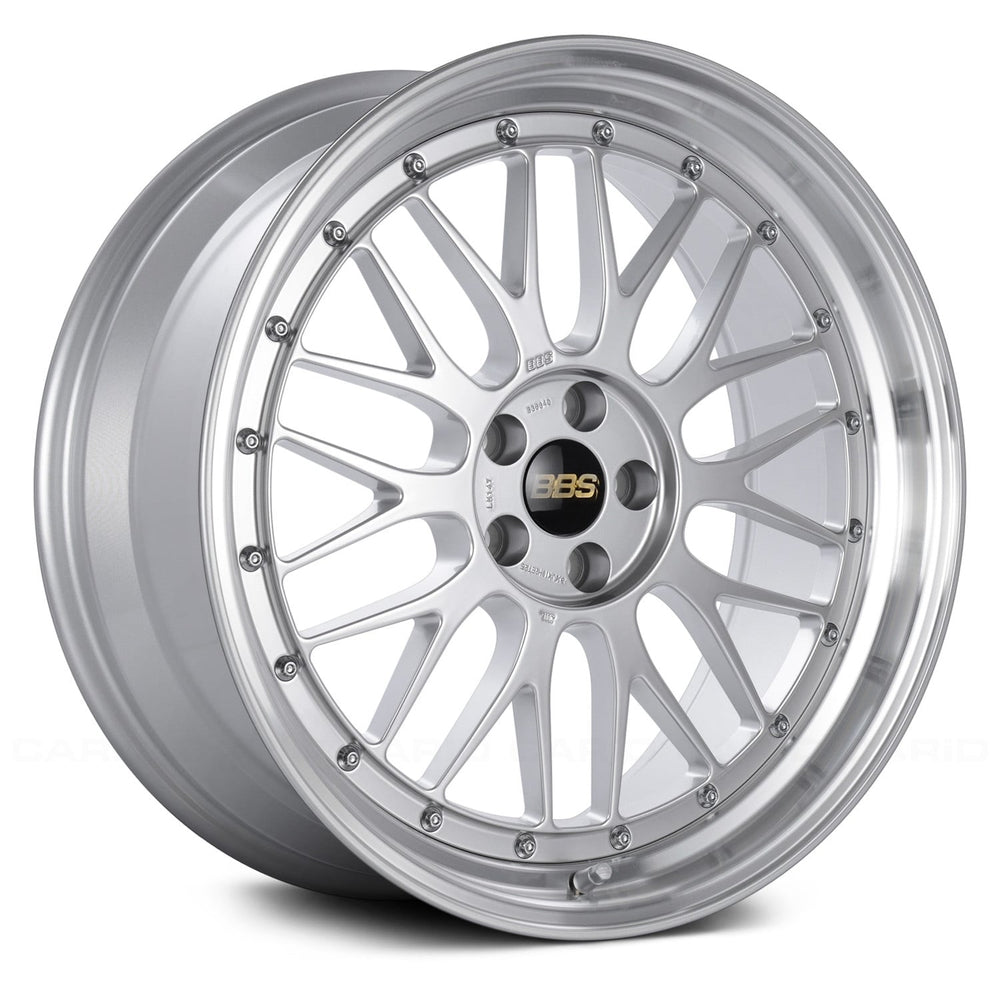 BBS LM 19x9 5x120 ET44 Diamond Silver Center Diamond Cut Lip Wheel - 82mm PFS Required